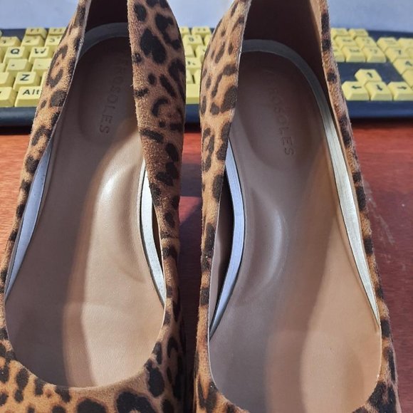 NEW ! Aerosoles Women Mid Heel Pump Leopard Print Calf Hair Size 7.5 - Picture 6 of 8